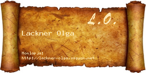 Lackner Olga névjegykártya